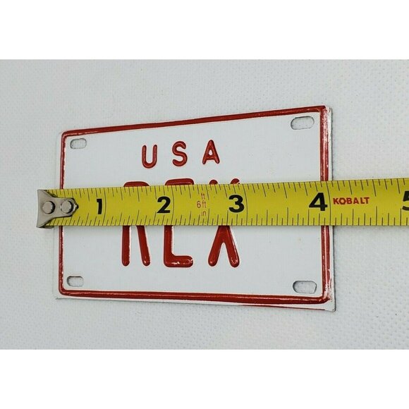 U.S.A Rex Personalized Mini License Plate – White & Red Collectible Bicycle - Picture 6 of 6